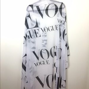 Vogue scarf/wrap - exclusive - black and white